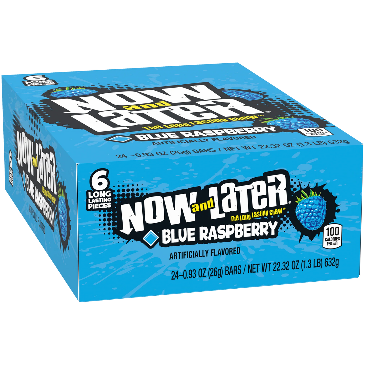Now and Later Chewy Candy, Assorted Flavors, 0.93 Ounce Bars (Pack of 24)
