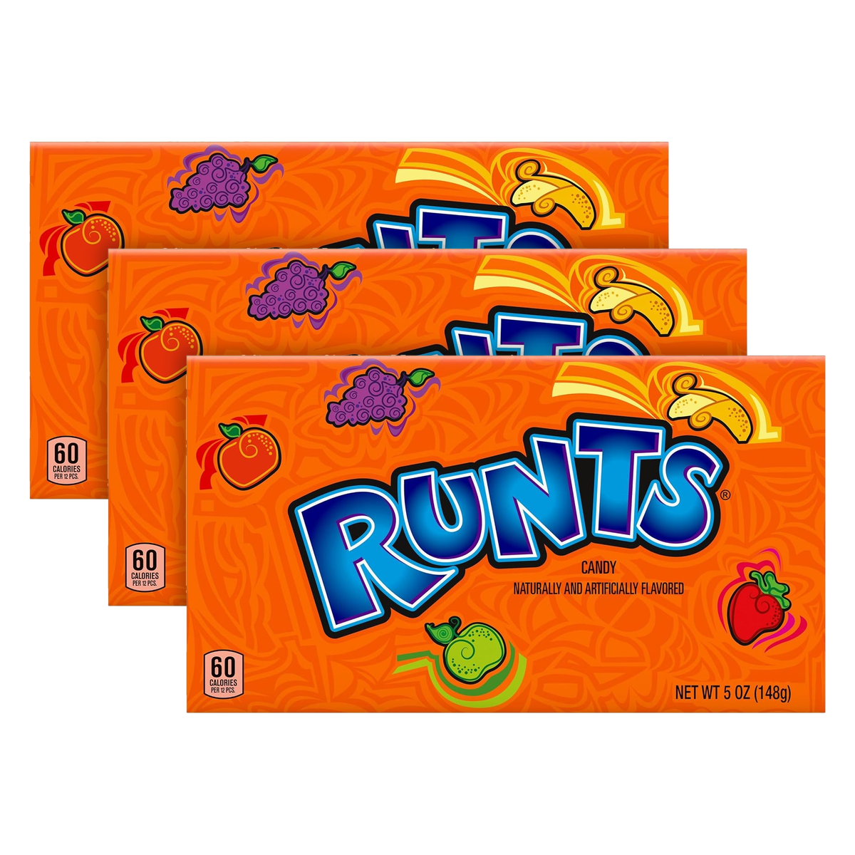 Dulces duros afrutados Wonka Runts, cajas para cine de 5 oz, paquete de 3