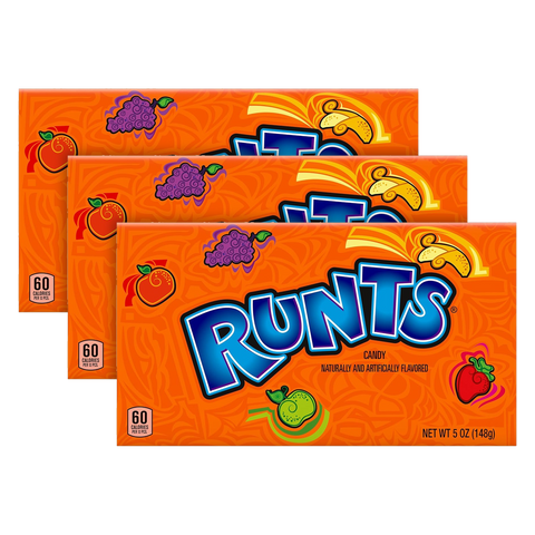 Wonka Runts Fruity Hard Candy, 5 oz Theater Boxes, 3-Pack