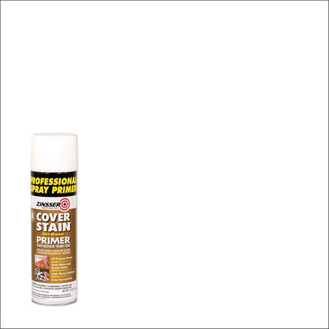 Zinsser Cover Stain White Flat Oil-Based Alkyd Spray Primer and Sealer 16 oz (Pack of 6)