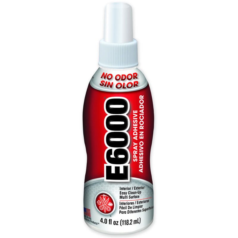 E6000 High Strength Translucent White Spray Adhesive 4 oz (Pack of 6)