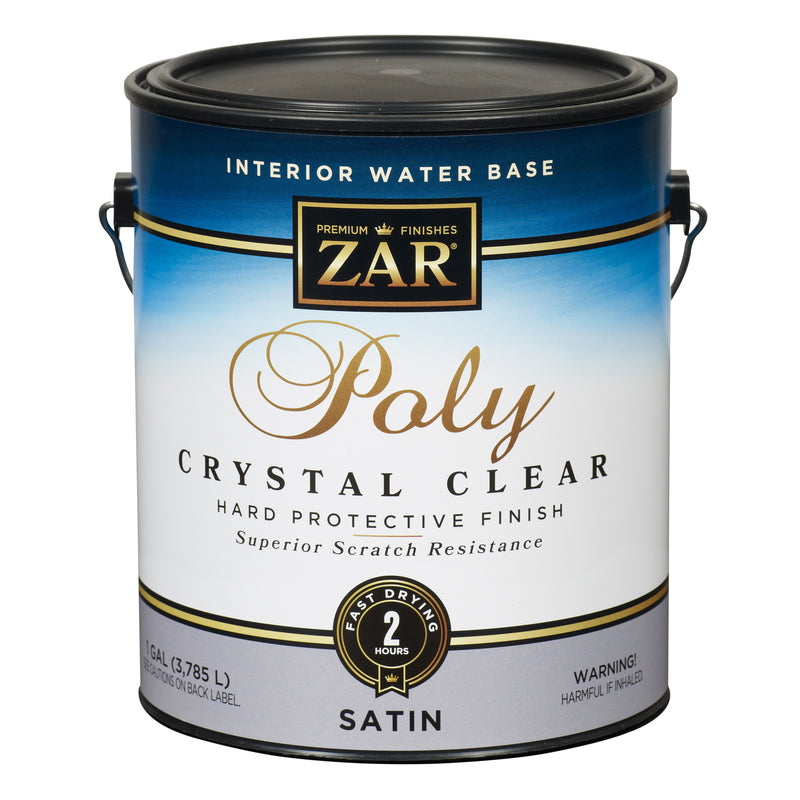 ZAR Aqua Satin Clear Water-Based Polyurethane 1 gal (Pack of 2)