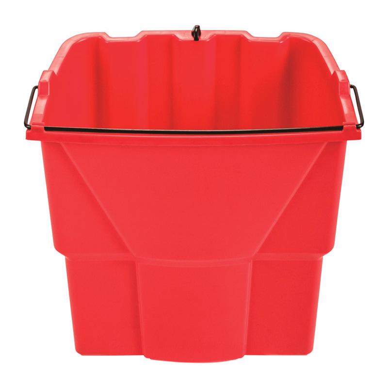 Rubbermaid WaveBrake 18 qt Wringer Bucket Red (Pack of 6)