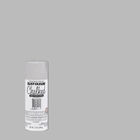Rust-Oleum Chalked Matte Aged Gray Chalky Finish Paint 12 oz