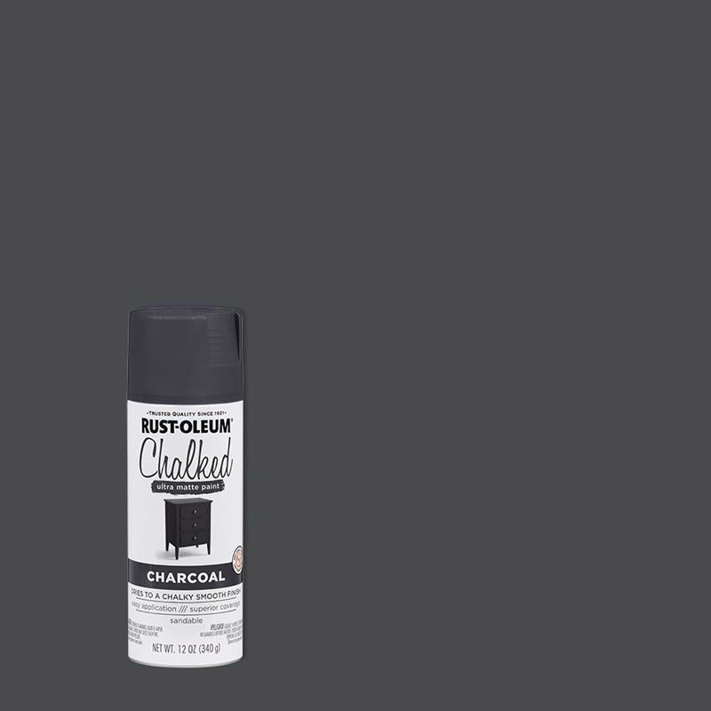 Rust-Oleum Chalked Matte Charcoal Chalky Finish Paint 12 oz