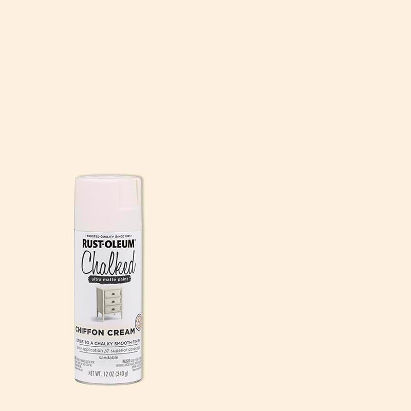 Rust-Oleum Chalked Matte Chiffon Cream Chalky Finish Paint 12 oz