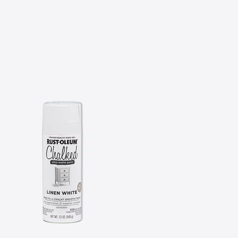 Rust-Oleum Chalked Matte Linen White Chalky Finish Paint 12 oz