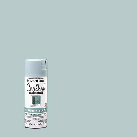 Rust-Oleum Chalked Matte Serenity Blue Chalky Finish Paint 12 oz