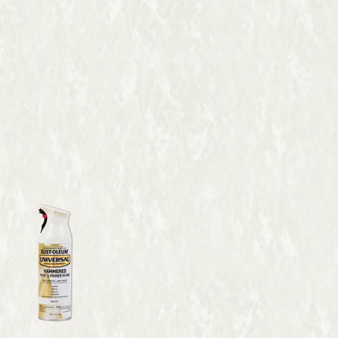 Rust-Oleum Universal Hammered White Paint+Primer Spray Paint 12 oz (Pack of 6)