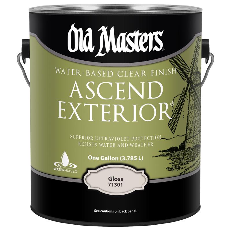 Old Masters Ascend Exterior Gloss Clear Water-Based Finish 1 gal (Pack of 2)