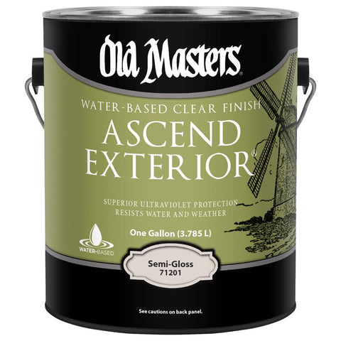 Old Masters Ascend Exterior Semi-Gloss Clear Water-Based Finish 1 gal (Pack of 2)