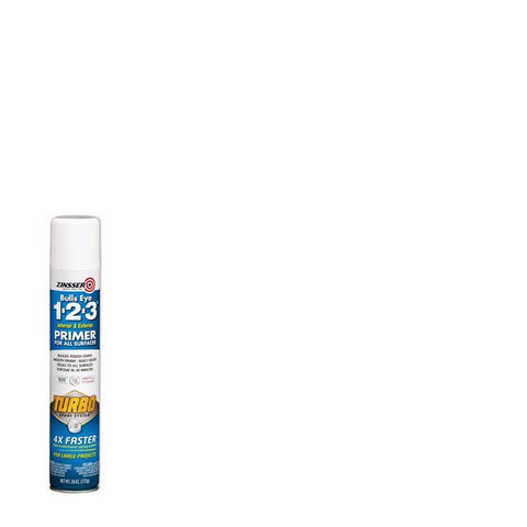 Zinsser Bulls Eye 123 Turbo Bright White Oil-Based Alkyd Oil Primer 26 oz (Pack of 6)
