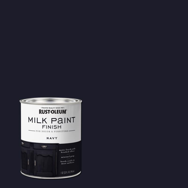 Rust-Oleum Matte Navy Water-Based Acrylic Milk Paint 1 qt (Pack of 2)