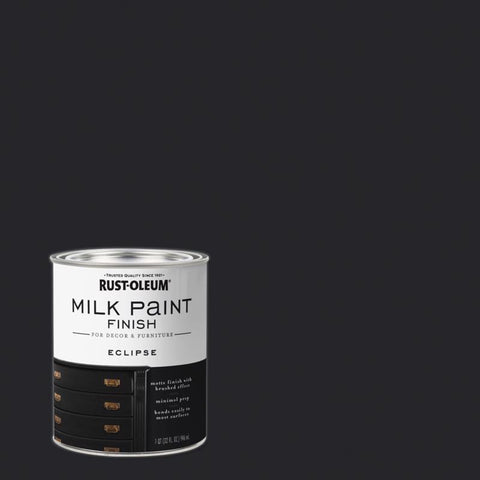 Rust-Oleum Matte Eclipse Water-Based Acrylic Milk Paint 1 qt (Pack of 2)
