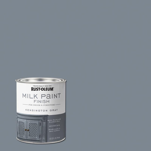 Rust-Oleum Matte Kensington Gray Water-Based Acrylic Milk Paint 1 qt (Pack of 2)
