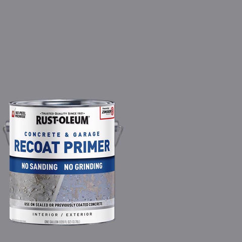 Rust-Oleum Concrete & Garage Recoat Gray Water-Based Acrylic Primer 1 gal (Pack of 2)