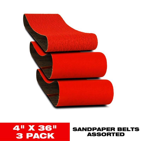 Diablo 36 in. L X 4 in. W Assorted Grit Zirconium Oxide Sanding Belt 3 pk