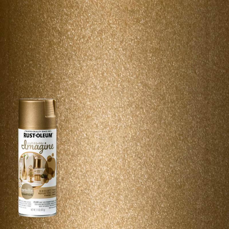 Rust-Oleum Imagine Metallic Champagne Spray Paint 11 oz (Pack of 4)