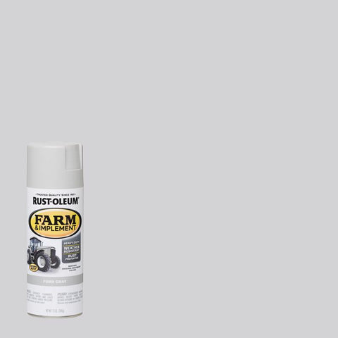 Rust-Oleum Indoor and Outdoor Gloss Ford Gray Oil-Based Farm & Implement 12 oz (Pack of 6)