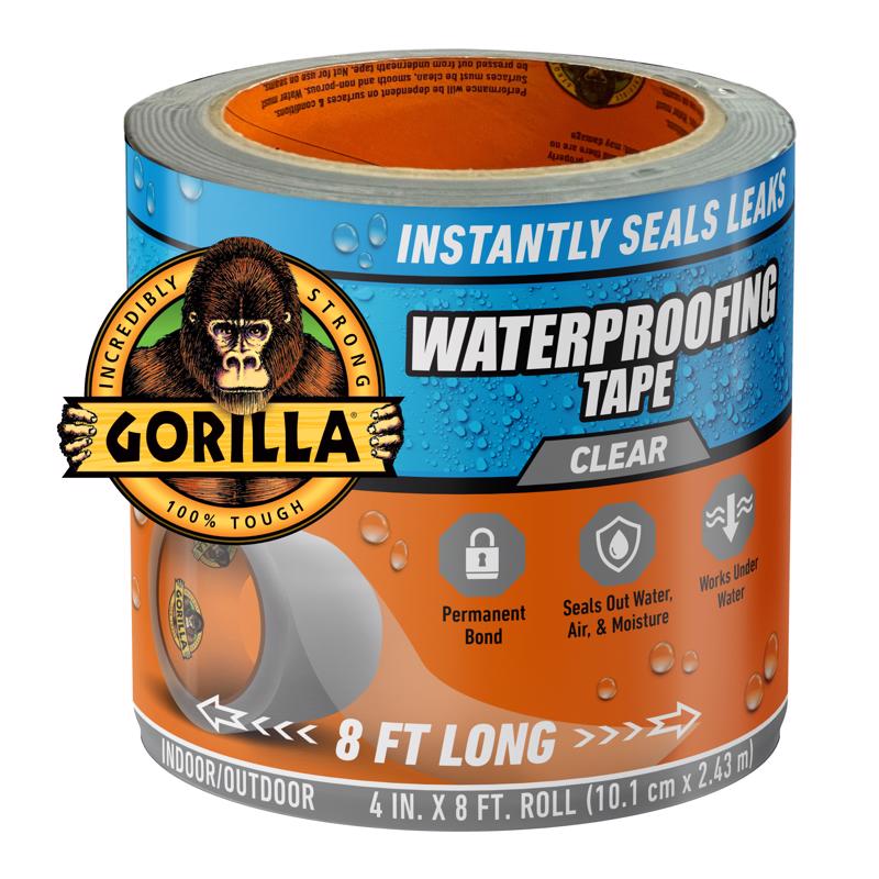 Gorilla 4 in. W X 8 ft. L Clear Waterproof Repair Tape