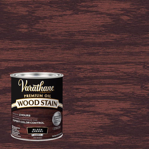 Varathane Semi-Transparent Black Cherry Oil-Based Urethane Modified Alkyd Wood Stain 1 qt
