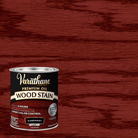 Varathane Premium Semi-Transparent Cabernet Oil-Based Urethane Modified Alkyd Wood Stain 1 qt (Pack of 2)