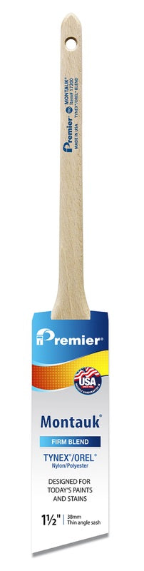 Premier Montauk 1-1/2 in. Firm Thin Angle Sash Paint Brush (Pack of 6)