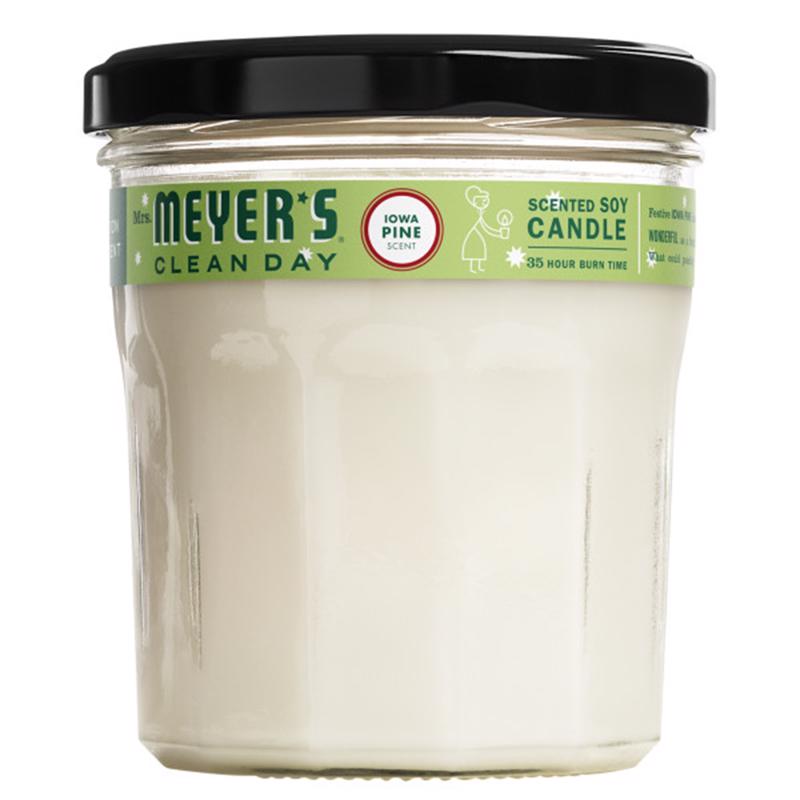 Mrs. Meyer's Clean Day White Iowa Pine Scent Soy Candle 7.2 oz (Pack of 6)