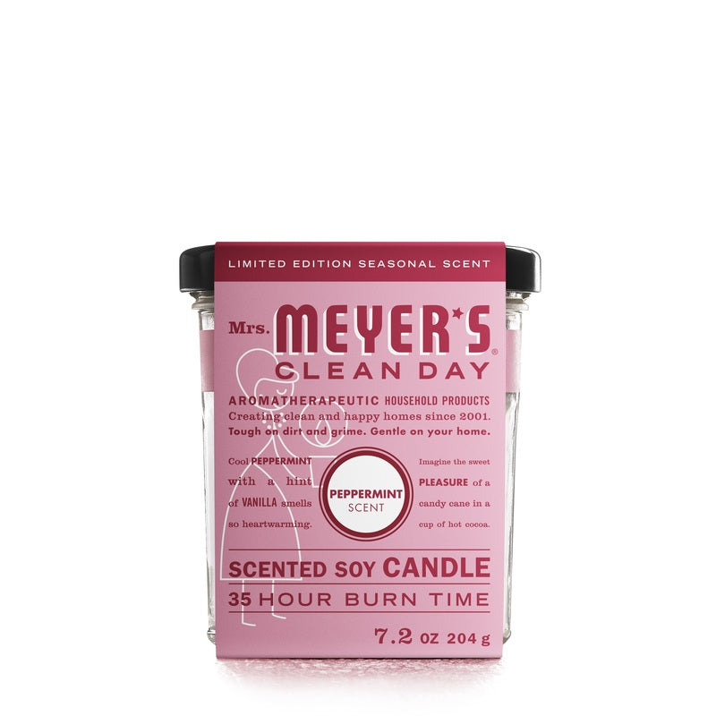 Mrs. Meyer's Clean Day White Peppermint Scent Soy Candle 7.2 oz (Pack of 6)
