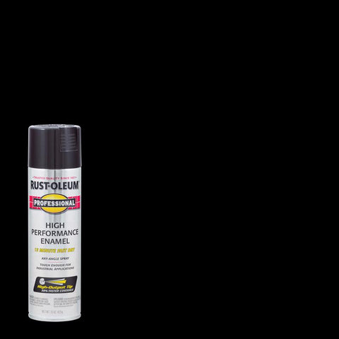 Rust-Oleum Professional Gloss Black Spray Paint 15 oz (Pack of 6)