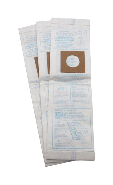 Hoover Vacuum Bag For Hoover canister cleaners using type A bags 3 pk