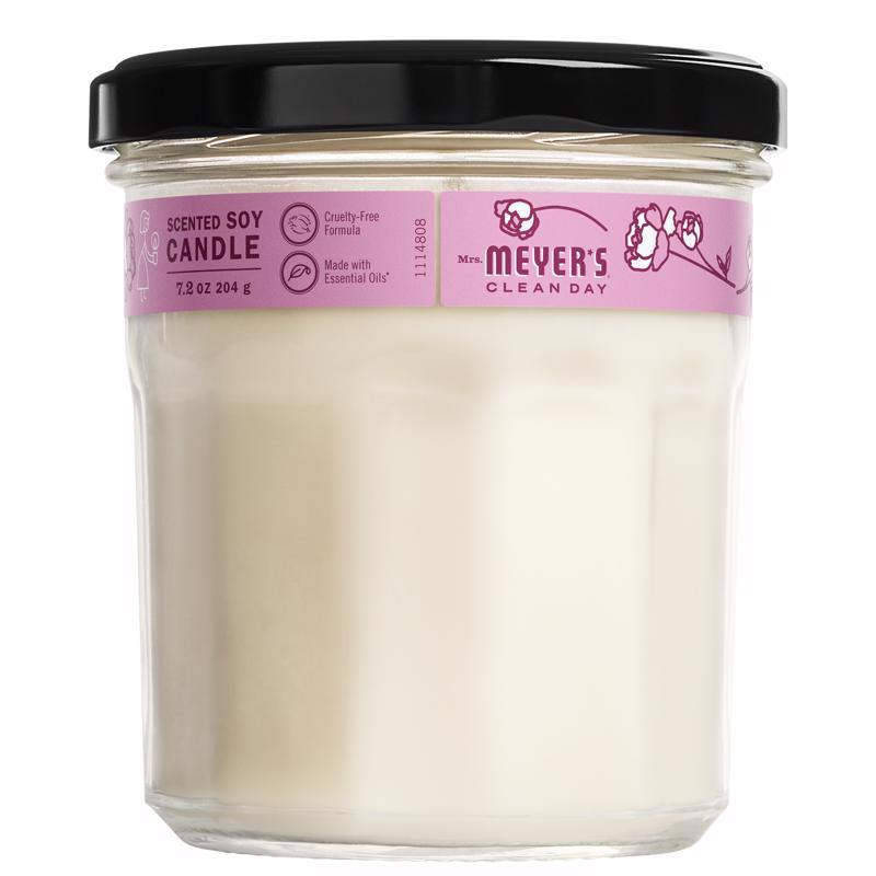 Mrs. Meyer's Clean Day White Peony Scent Soy Air Freshener Candle 7.2 oz (Pack of 6)