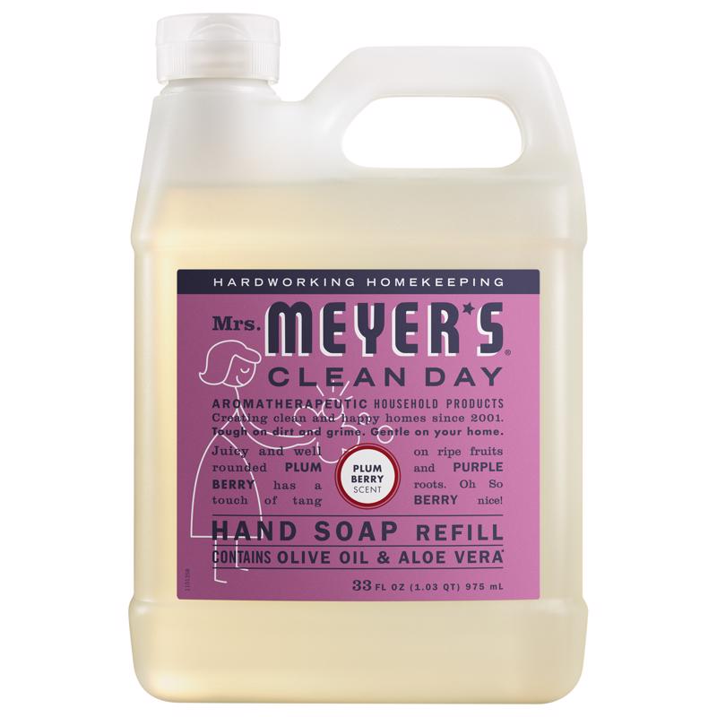 Mrs. Meyer's Clean Day Plum Berry Scent Hand Soap Refill 33 oz