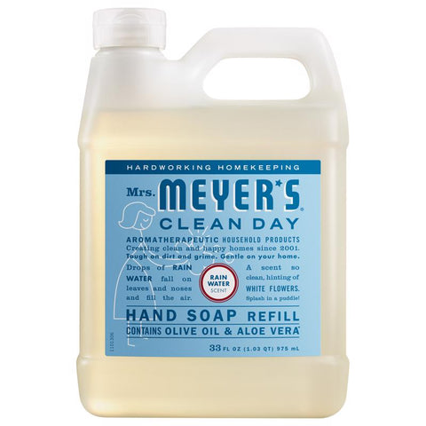 Mrs. Meyer's Clean Day Rain Water Scent Hand Soap Refill 33 oz