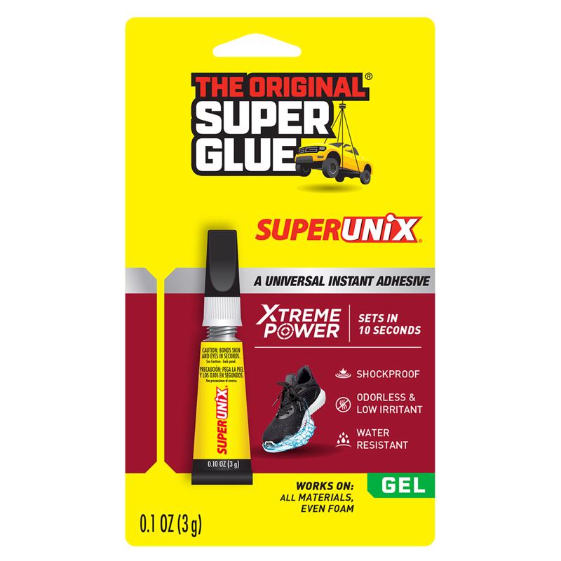 The Original Super Glue Superunix Super Strength Cyanoacrylate Instant Bond Adhesive 0.1 oz (Pack of 12)