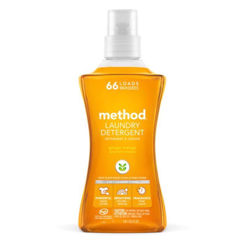 Method Ginger Mango Scent Laundry Detergent Liquid 53.5 oz 1 pk (Pack of 4)
