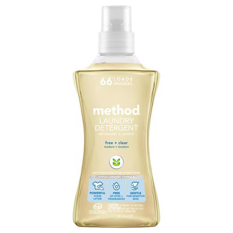 Method Free & Clear Scent Laundry Detergent Liquid 53.5 oz 1 pk (Pack of 4)