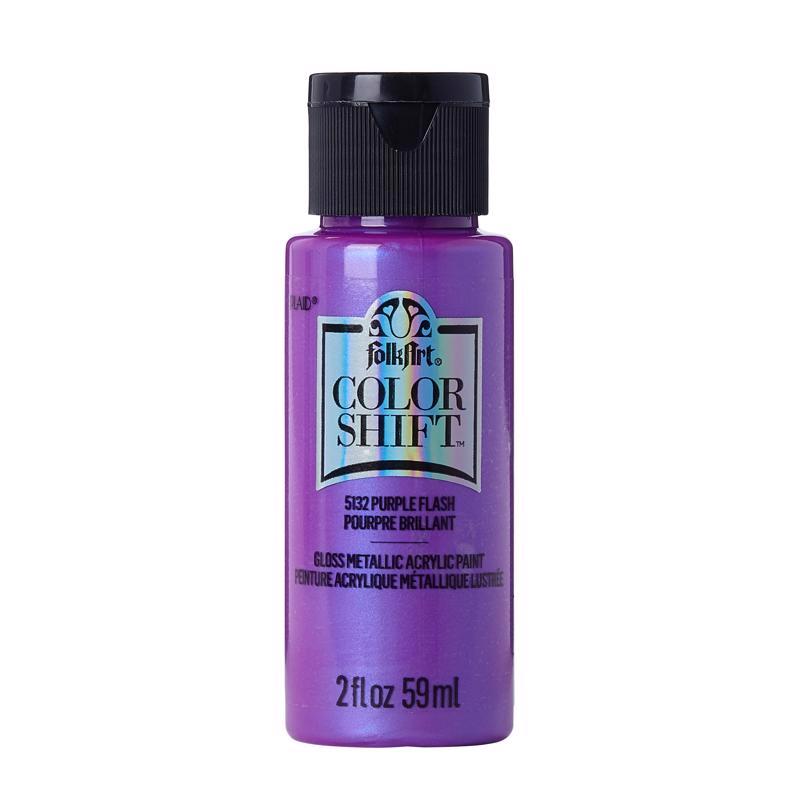 FolkArt Color Shift Metallic Purple Flash Hobby Paint 2 oz (Pack of 3)