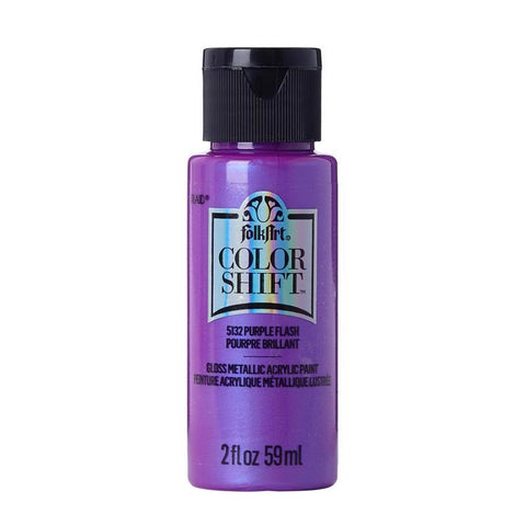 FolkArt Color Shift Metallic Purple Flash Hobby Paint 2 oz (Pack of 3)