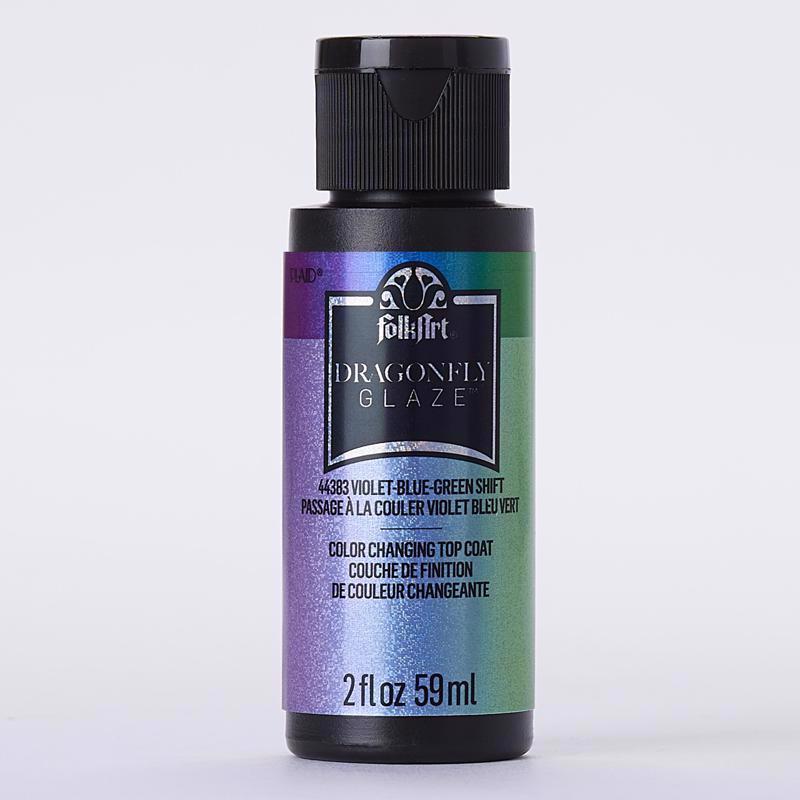 FolkArt Dragonfly Glaze Violet-Blue-Green Hobby Paint 2 oz (Pack of 3)