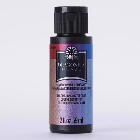 FolkArt Dragonfly Glaze Red-Violet-Blue Hobby Paint 2 oz (Pack of 3)