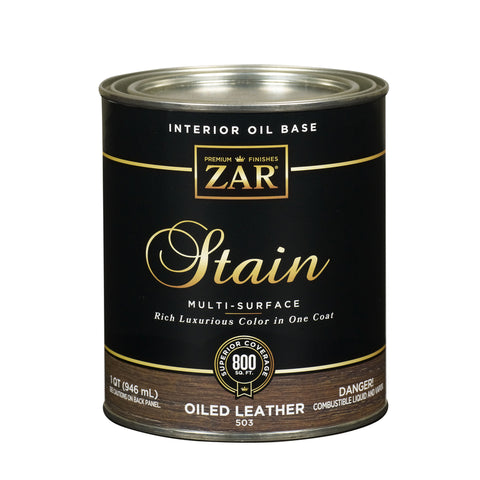 ZAR Semi-Transparent Oiled Leather Oil-Based Polyurethane Wood Stain 1 qt (Pack of 4)