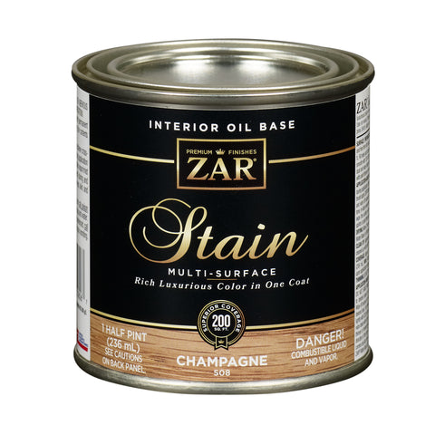 ZAR Semi-Transparent Champagne Oil-Based Polyurethane Wood Stain 1/2 pt (Pack of 6)