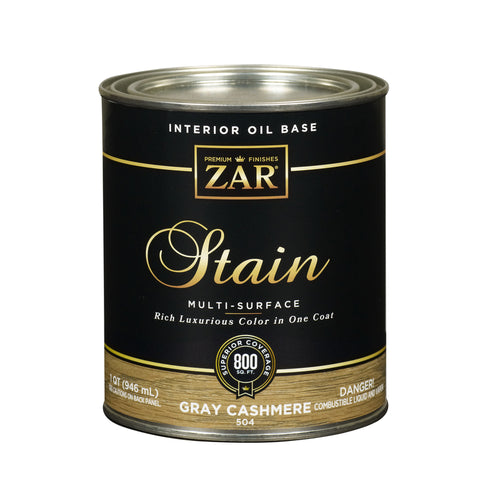 ZAR Semi-Transparent Gray Cashmere Oil-Based Polyurethane Wood Stain 1 qt (Pack of 4)