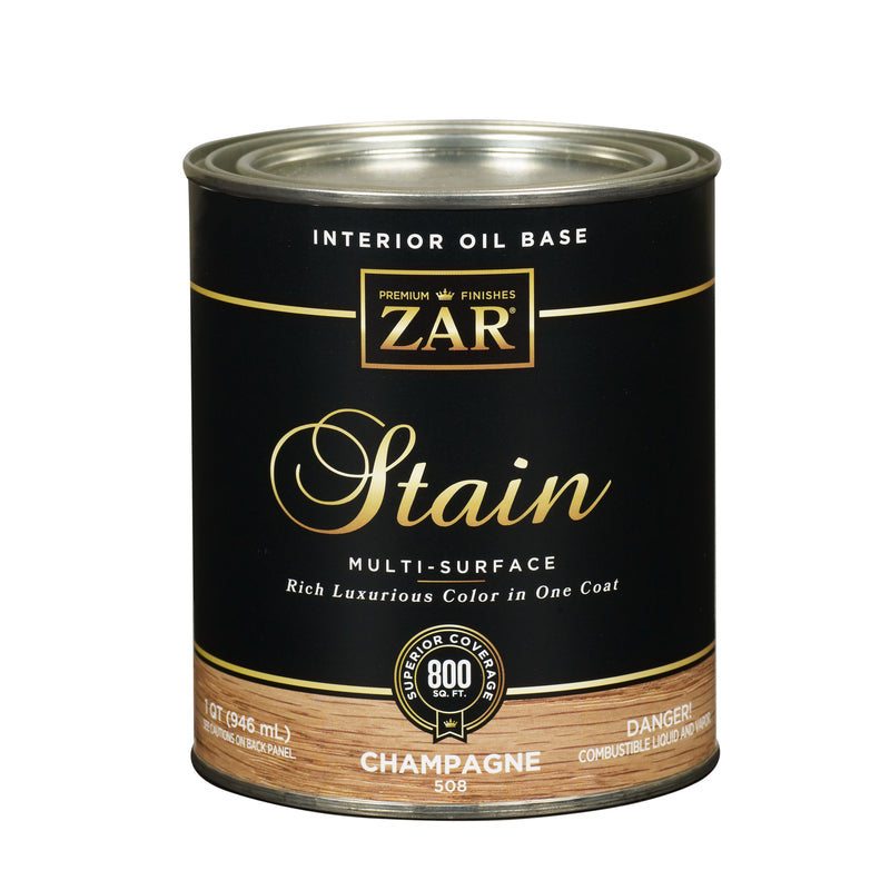 ZAR Semi-Transparent Champagne Oil-Based Polyurethane Wood Stain 1 qt (Pack of 4)