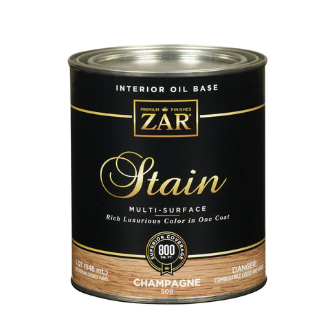 ZAR Semi-Transparent Champagne Oil-Based Polyurethane Wood Stain 1 qt (Pack of 4)