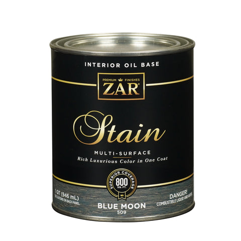 ZAR Semi-Transparent Blue Moon Oil-Based Polyurethane Wood Stain 1 qt (Pack of 4)