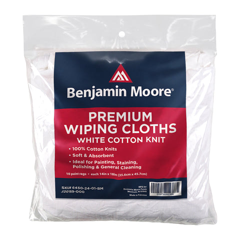 Benjamin Moore Cotton Knit Wiping Rags 14 in. W X 18 in. L 10 ct (Pack of 24)