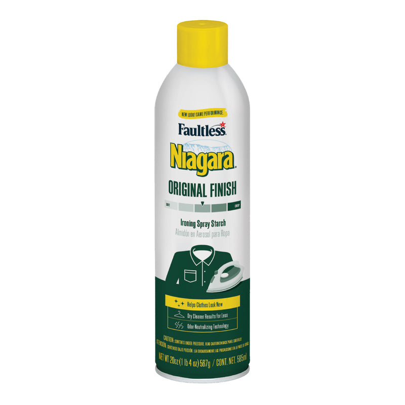 Niagara Faultless Original Scent Spray Starch Aerosol 20 oz 1 pk (Pack of 12)