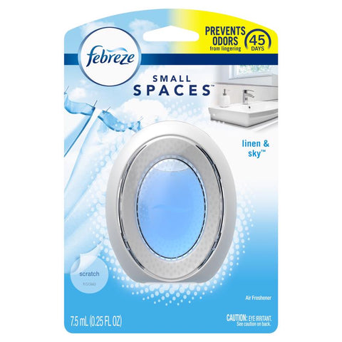 Febreze Small Spaces Linen & Sky Scent Air Freshener 0.25 oz Liquid (Pack of 6)